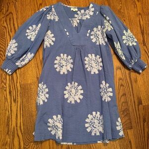 Odells blue floral print mini dress